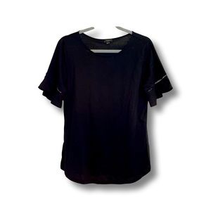 Ann Taylor Ruffle Sleeve Top